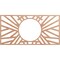 Ekena Millwork Hoover Wood Fretwork Pierced Ceiling Medallion, Cherry, 28"W x 14"H x 10 3/8"ID x 1/4"T CMWP28X14X0250HOCH - alternate 1